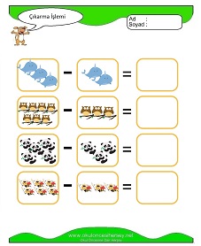 Çıkarma İşlemi Çalışma Sayfaları